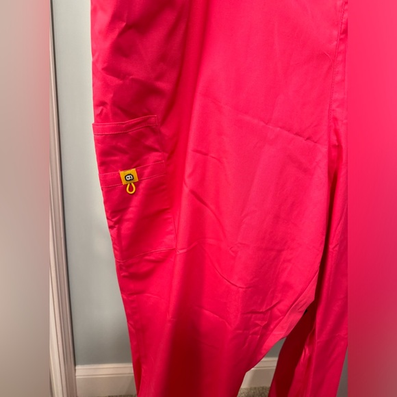 WonderWink Origins Women's Drawstring Flare Leg Scrub Pants-5026 5x 5XL Hot Pink - Picture 2 of 10